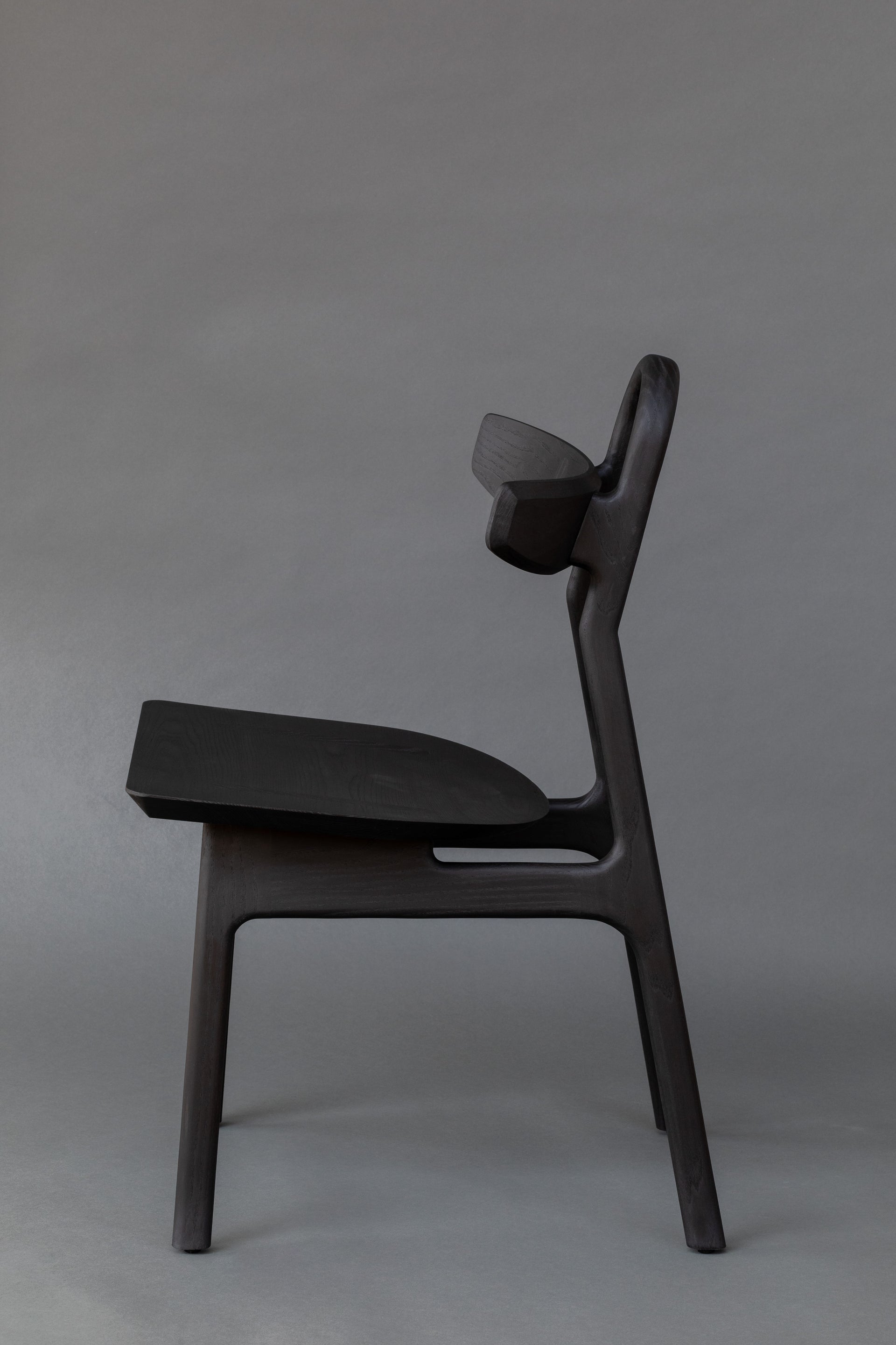 The Moto Chair, Designer Furniture, Black Ash Side View