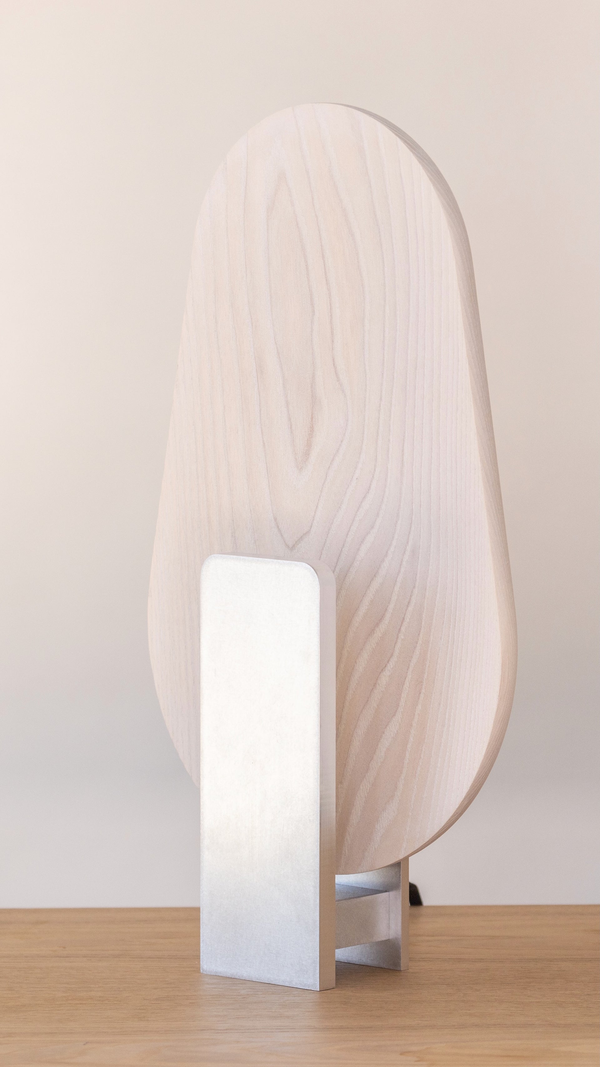 Alamere Designer Lamp, White Ash, Side View