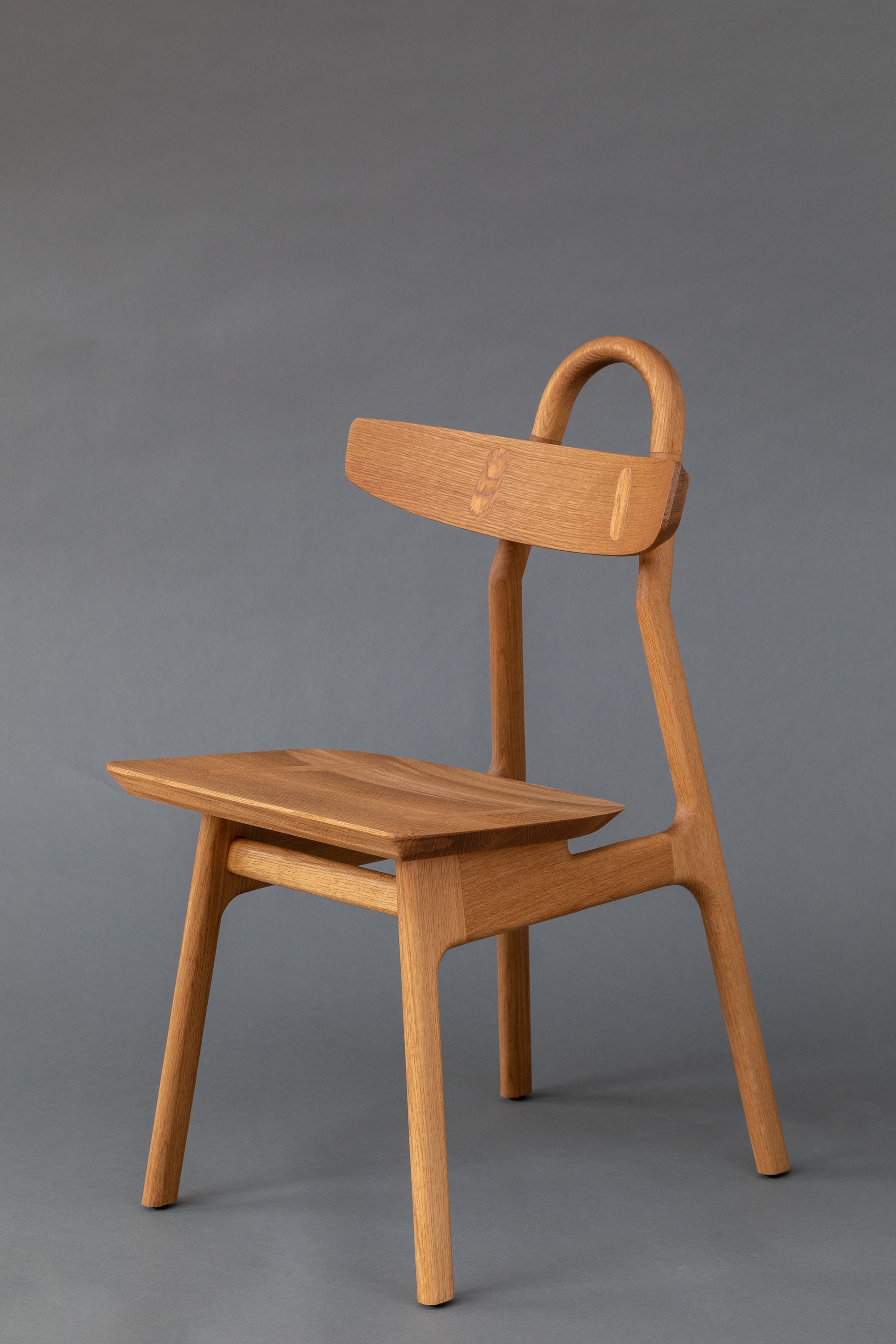 The Moto Chair, Designer Furniture, White Oak Full View