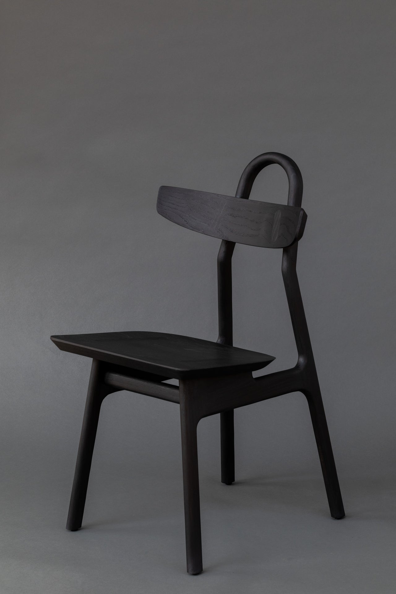 The Moto Chair, Designer Furniture, Black Ash Full View